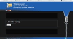 Desktop Screenshot of files2zip.com